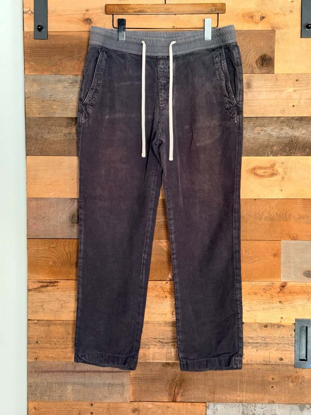 Standard James Perse Mens 3 Linen Elastic Waist Pants 0672